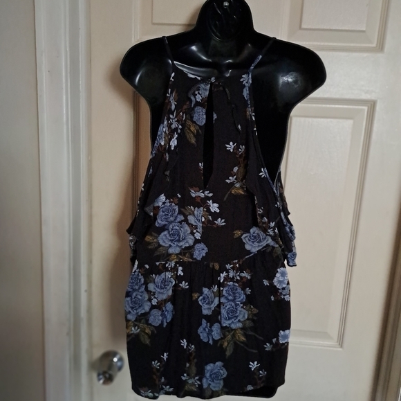 American eagle outfitters cold shoulder floral blouse size medium - Picture 5 of 7